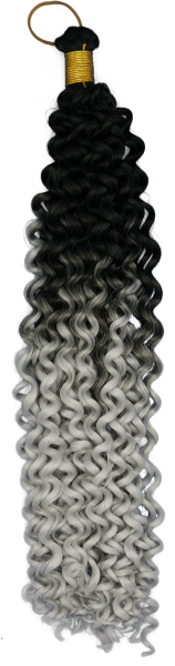 deep water crochet braids two colours grey black